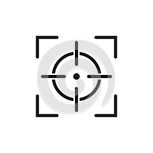 camera focus icon. Vector illustration. stock image.