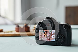 Camera with Food Photography Background