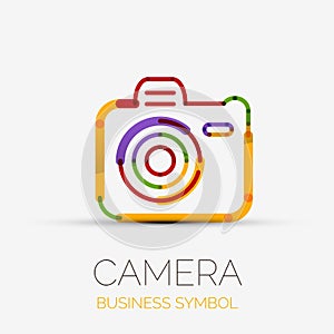 Camera icon company logo, business symbol concept