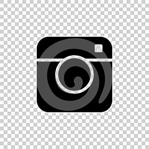 Camera icon. Isolated vector social media sign. Camera frame vector template. Photo camera isolated vector icon.Internet