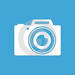 Camera icon, modern minimal flat design style, vector illustration