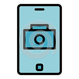 Camera icon vector flat