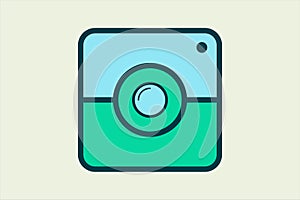 Camera icon. icon related to UI elements. suitable for web site, app, user interfaces,element, printable etc. flat line icon style