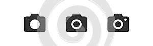 Camera icon set. Photo symbol. Photocamera simple illustration in vector flat