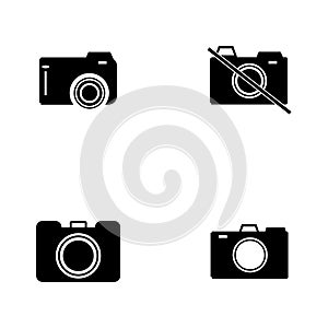 Camera Icon Set. Photography icons set. Security Camera Icon. photo and video icon. multimedia icon set Flat line vector icons