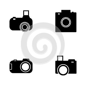 Camera Icon Set. Photography icons set. Security Camera Icon. photo and video icon. multimedia icon set Flat line vector icons