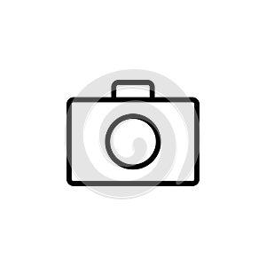 camera icon. Simple thin line, outline vector of Web icons for UI and UX, website or mobile application