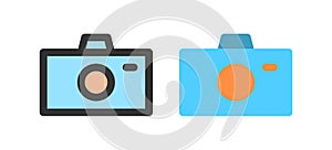 camera icon vector. suitable for user interface element symbol. isolated