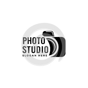 Camera illustration related to photo studio logo