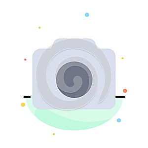 Camera, Image, Basic, Ui Abstract Flat Color Icon Template