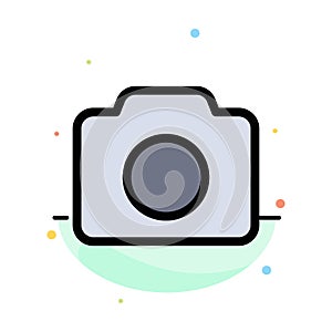 Camera, Image, Basic, Ui Abstract Flat Color Icon Template