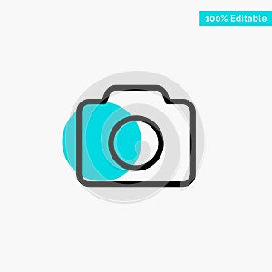 Camera, Image, Basic, Ui turquoise highlight circle point Vector icon