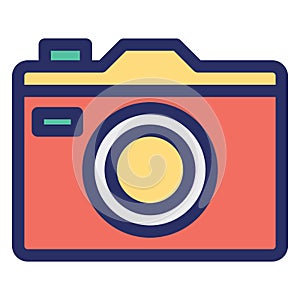 Camera, image Isolated Vector icon which can easily modify or edit
