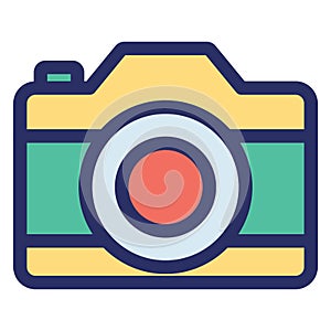 Camera, image Isolated Vector icon which can easily modify or edit