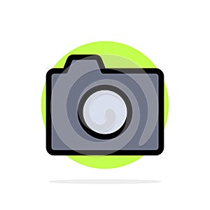 Camera, Image, Photo, Basic Abstract Circle Background Flat color Icon