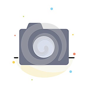 Camera, Image, Photo, Basic Abstract Flat Color Icon Template