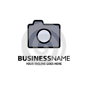 Camera, Image, Photo, Basic Business Logo Template. Flat Color