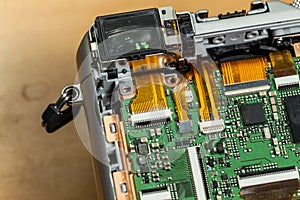 Camera sensor matrix close up