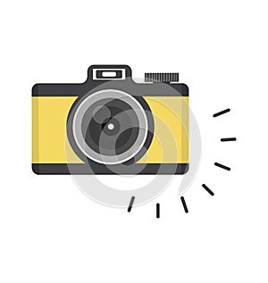 Camera On Isolate White Background