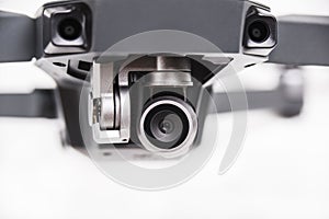 Camera lens as a detail of drone.
