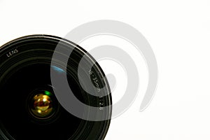 Camera lens close up