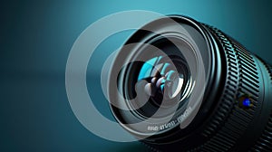 The Camera Lens Closeup.AI generated image