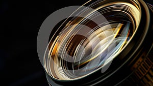 The Camera Lens Closeup.AI generated image