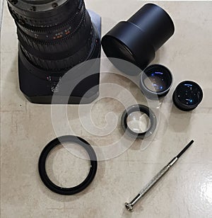 Camera Lens dismantle work with tool