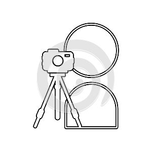 camera, lens filter icon. Element of Equipment photography for mobile concept and web apps icon. Outline, thin line icon for