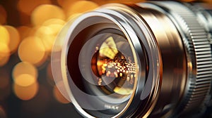 The Camera Lens Closeup.AI generated image