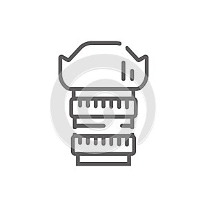 Camera lens icon. Outline illustration of camera lens icon vector icon for web. Web symbol for websites and mobile app. Trendy