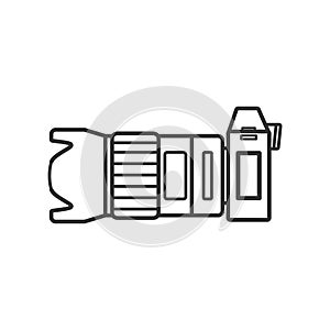 Camera with lens icon,Side view of Camera,Flat design