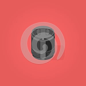 Camera Lens isometric flat design vector