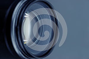 Camera lens with lense reflections