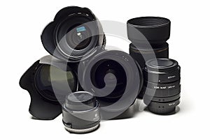 Camera lenses and accessories. photo