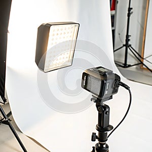 Camera light isolated on white background