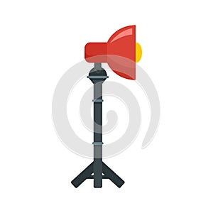 Camera light lamp icon, flat style
