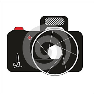 Camera Logo. Corel Draw Vector Graphic attached. photo