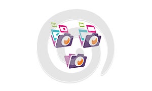 Camera logo icon vector folder