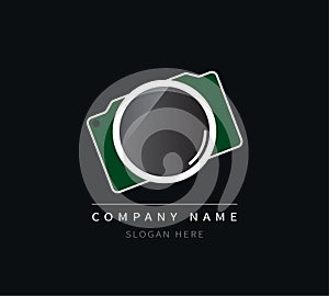 Camera logo, photography concept icon design.