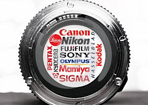 Camera manufacturers logos and brands