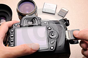 Camera and memory card