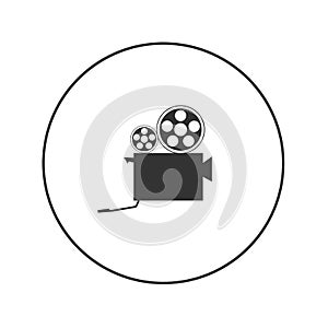 Camera movie vector web icon