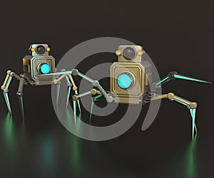 Camera nanorobot with six legs photo