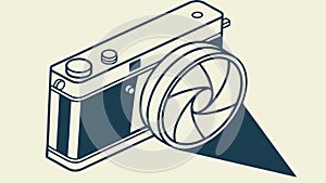 Camera with Open Aperture, Creative Focus. vector design Generative AI