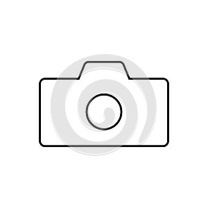 Camera outline icon. Symbol, logo illustration for mobile concept and web design.