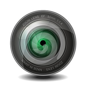 Camera photo lens with shutter.