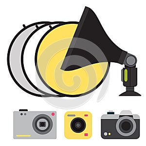 Camera photo vector studio icons optic lenses