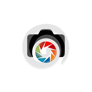 Camera photography logo design template