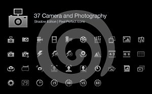 Camera and Photography Pixel Perfect Icons Shadow Edition.